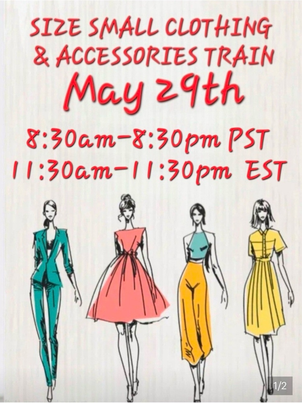 Size Small Clothing & Accessories Train Show Friday, May 29th